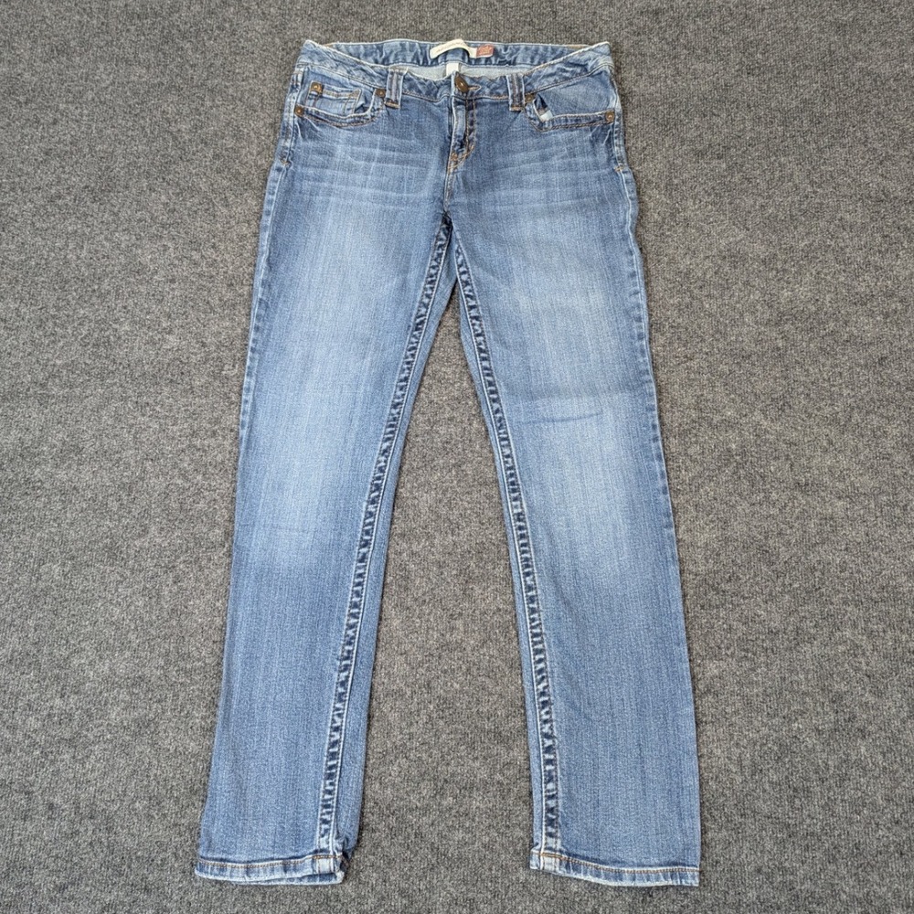 Aeropostale Kieley Ultra Skinny Jeans Blue Medium Wash Low Rise Junior 11/12 Reg